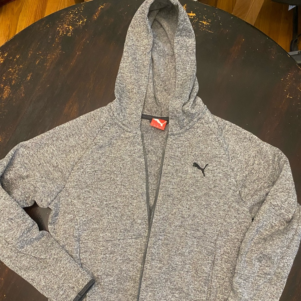 Puma Heather Gray Zip-Up Jacket